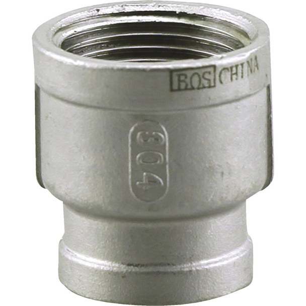 PLUMB-EEZE 1 In. FIP x 3/4 In. FIP Stainless Steel Reducing Coupling