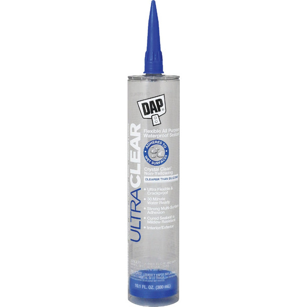 DAP Ultra Clear 10.1 Oz. Flexible Elastomeric Sealant, Clear 7079818388