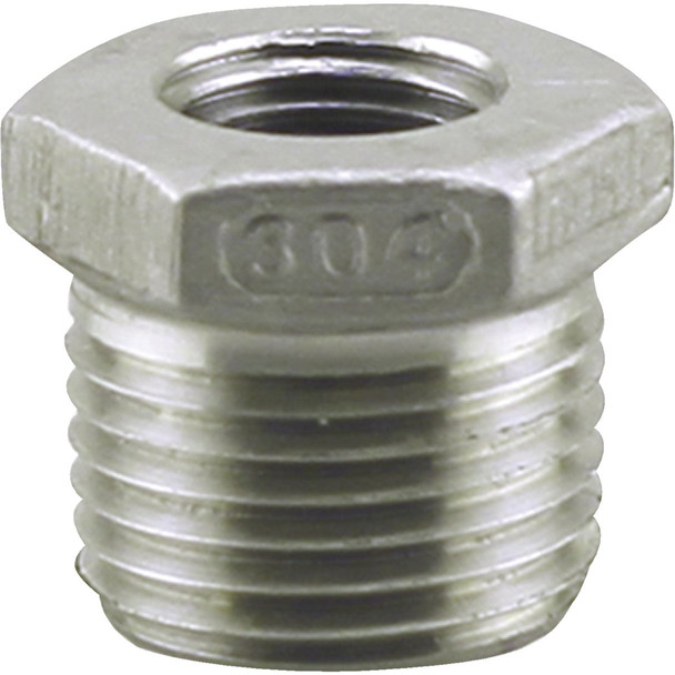 PLUMB-EEZE 1/2 In. MIP x 3/8 In. FIP Stainless Steel Bushing U2-SSB-0503