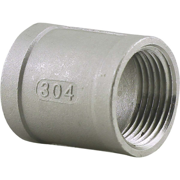 PLUMB-EEZE 1/4 In. FIP Stainless Steel Coupling U2-SSC-02