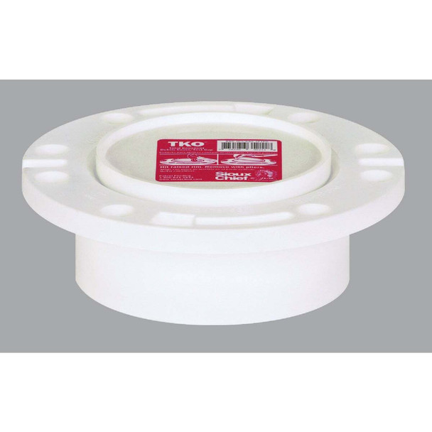 Sioux Chief 3 In. Hub/Inside 4 In. Schedule 40 DWV PVC Closet Flange 883-PTPK