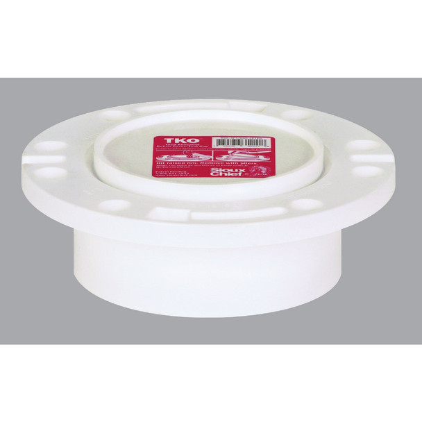 Sioux Chief 3 In. Hub/Inside 4 In. Schedule 40 DWV PVC Closet Flange 883-PTPK