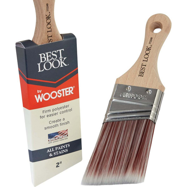 Best Look By Wooster 2 In. Angle Sash Short Handle Paint Brush D4023-2