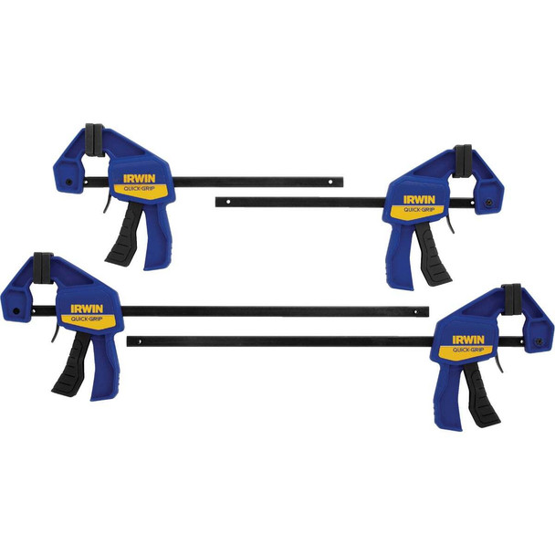 Irwin Quick-Grip One-Hand Bar Clamp Set (4-Piece) 1964748