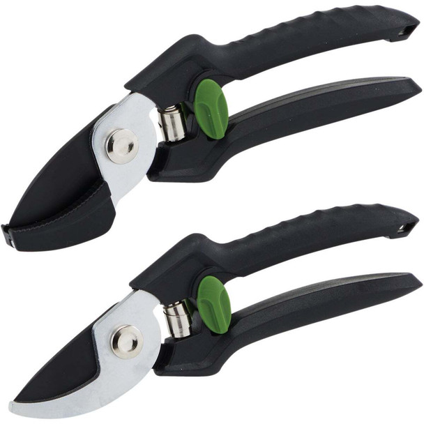 Best Garden 8 In. Bypass Pruner & 7-1/2 In. Anvil Pruner Set GM-10489