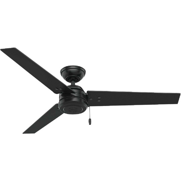 Hunter Cassius 52 In. Matte Black Damp Rated Ceiling Fan 59264