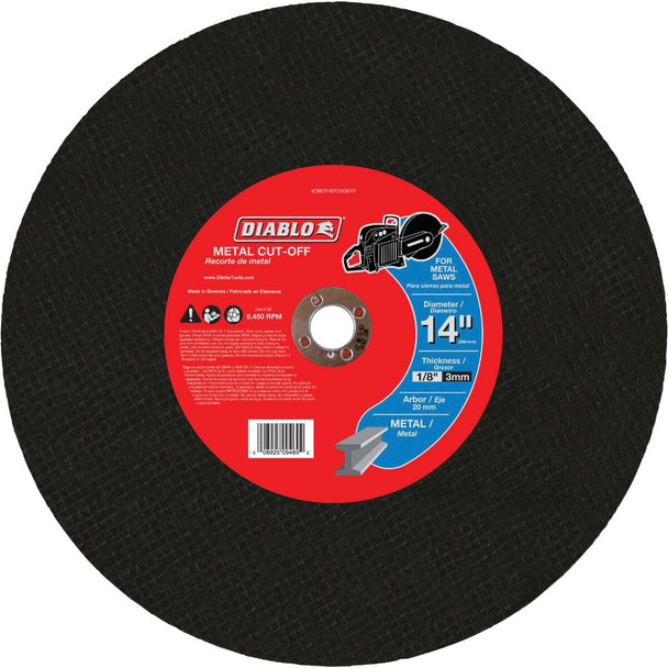 Diablo Type 1 14 In. x 1/8 In. x 20 mm Metal Cut-Off Wheel DBD140125G01F