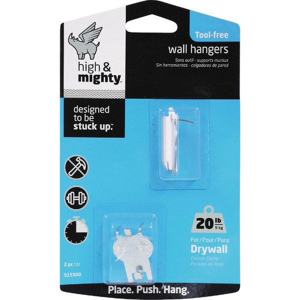 Hillman High and Mighty 20 Lb. Capacity Picture Hanger - 2 Piece 515300