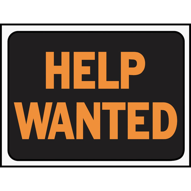 Hy-Ko 9x12 Plastic Sign, Help Wanted 3034 Pack of 10