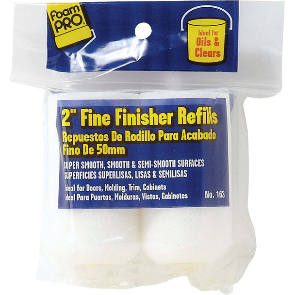 FoamPro Fine Finisher 2 In. Mini Foam Roller Cover (2-Pack) 163