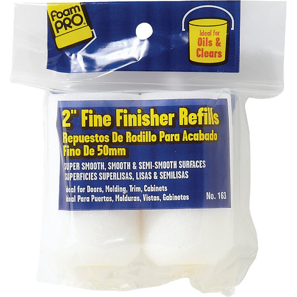FoamPro Fine Finisher 2 In. Mini Foam Roller Cover (2-Pack) 163