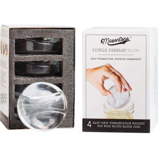 Masontops Wide Mouth Pickle Pebbles Canning Weight (4-Pack) PPP4