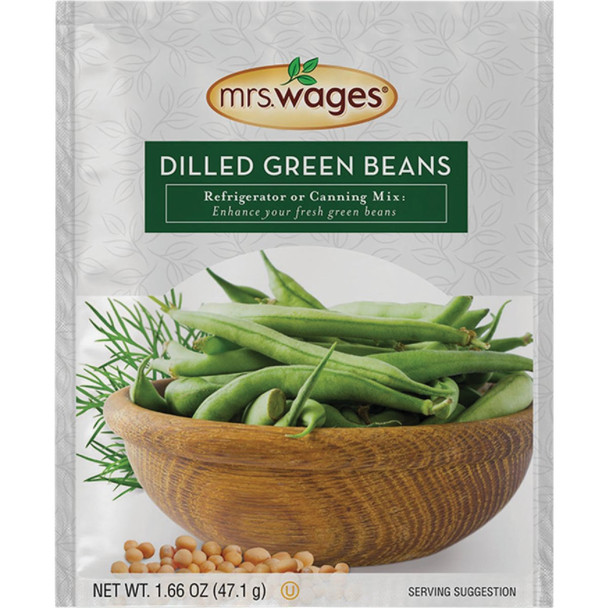 Mrs. Wages 1.7 Oz. Dilled Green Beans Refrigerator Or Canning Pickling Mix