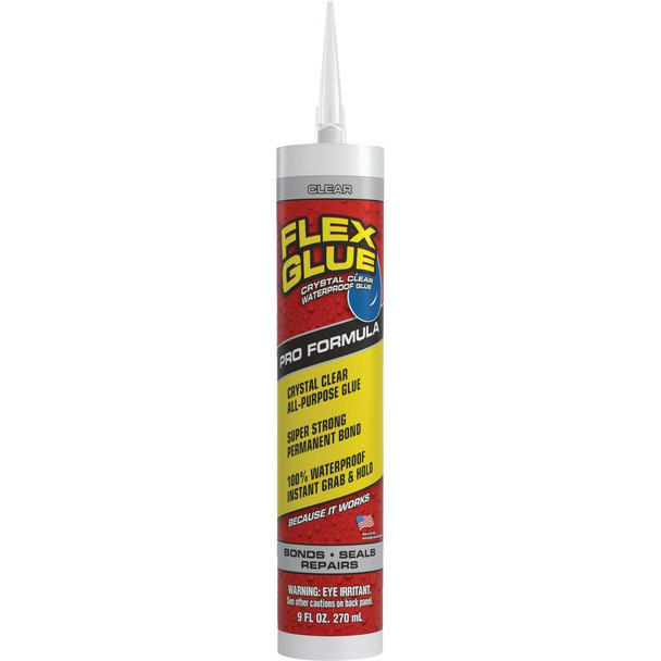 Flex Glue 9 Oz. Clear Multi-Purpose Adhesive GFSCLRR09