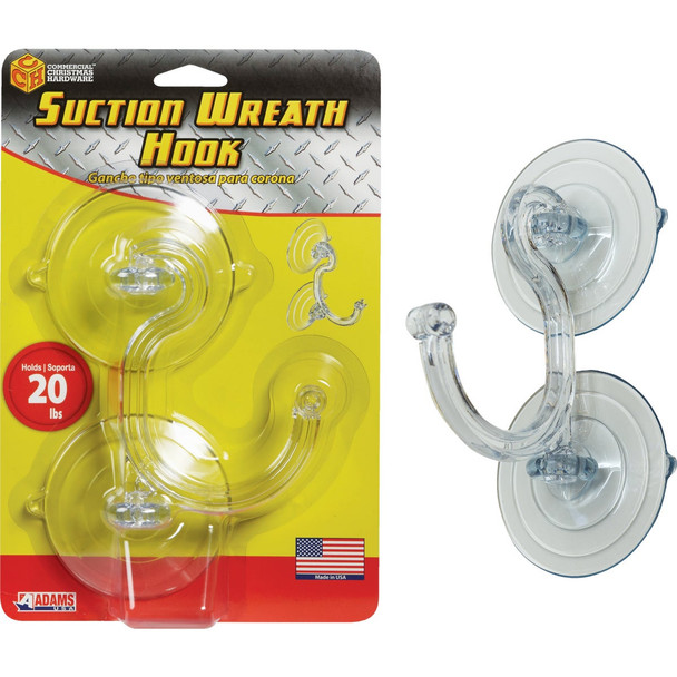 Commercial Christmas Hardware Dble Suction Wreath Hook 5750-86-5034