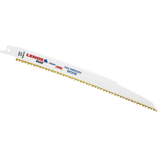 Lenox Gold Power Arc 9 In. 6 TPI Wood Curved Reciprocating Saw Blade (5-Pack)