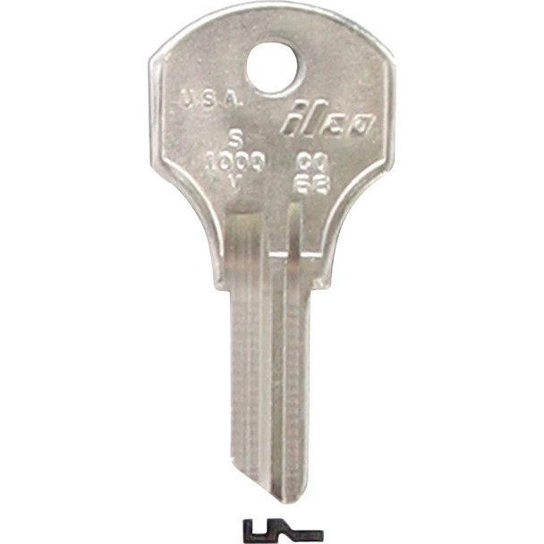 ILCO Corbin Nickel Plated File Cabinet Key CO68 / S1000V (10-Pack) IAL2503606B
