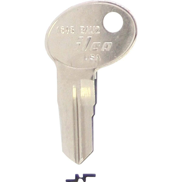 ILCO Bauer Nickel Plated File Cabinet Key BAU2 / 1648 (10-Pack) IAL00000672