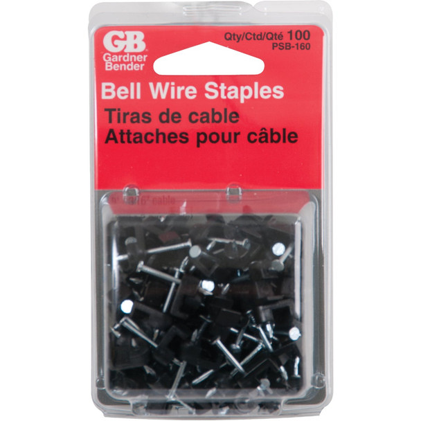 Gardner Bender 3/16 In. Plastic Low Voltage Bell Wire Staple (100-Count) PSB-160