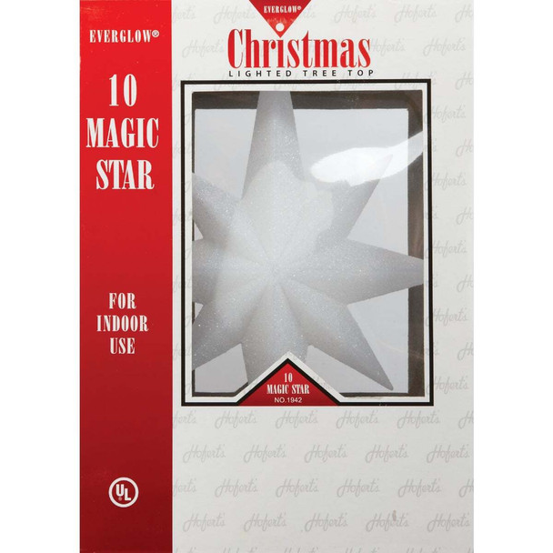 J Hofert Everglow Clear 12 In. Star Christmas Tree Topper 1942-02