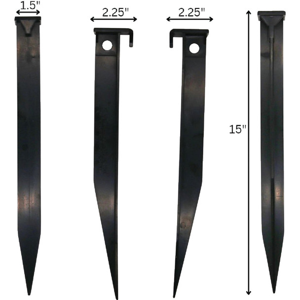 Master Mark Do-All 15 In. Black Plastic Tree and Plant Stake 12151