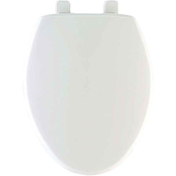 Bemis Mayfair Elongated Closed Front Slow Close White Plastic Toilet Seat
