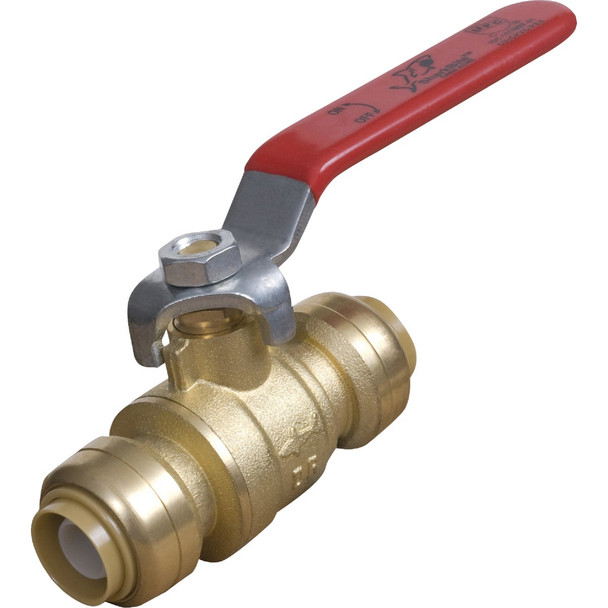 SharkBite 1 In. Brass Push-Fit Ball Valve UR22223A SharkBite 1 In. Brass Push-Fit Ball Valve UR22223A