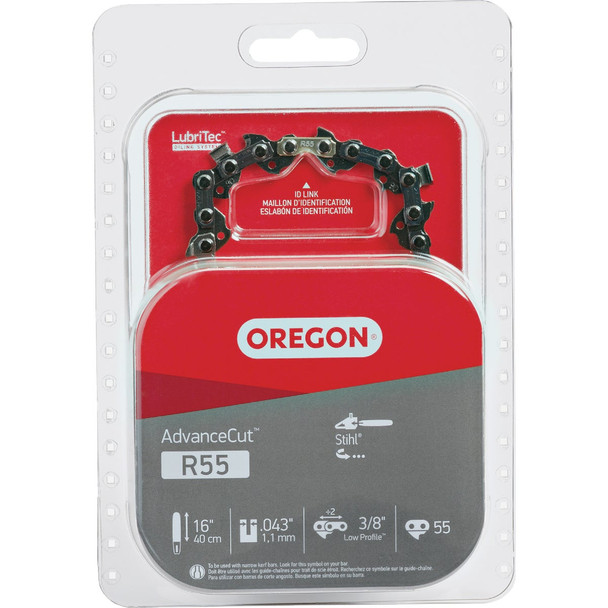 Oregon AdvanceCut 16 In. 55-Link 0.043 In. ga Chainsaw Chain R55
