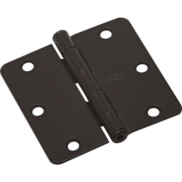 National Hardware 3 In. Oil Rubbed Bronze 1/4 In. Radius Door Hinge N830-202