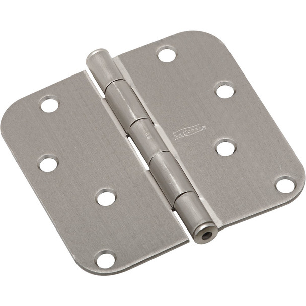 National Hardware 4 In. x 5/8 In. Radius Satin Nickel Door Hinge N830-243