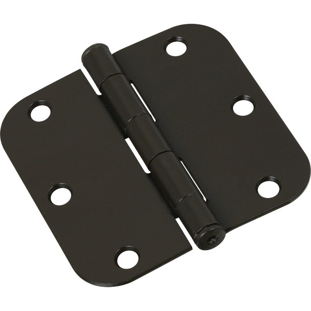 National Hardware 3-1/2 In. x 5/8 In. Radius Oil Rubbed Bronze Door Hinge
