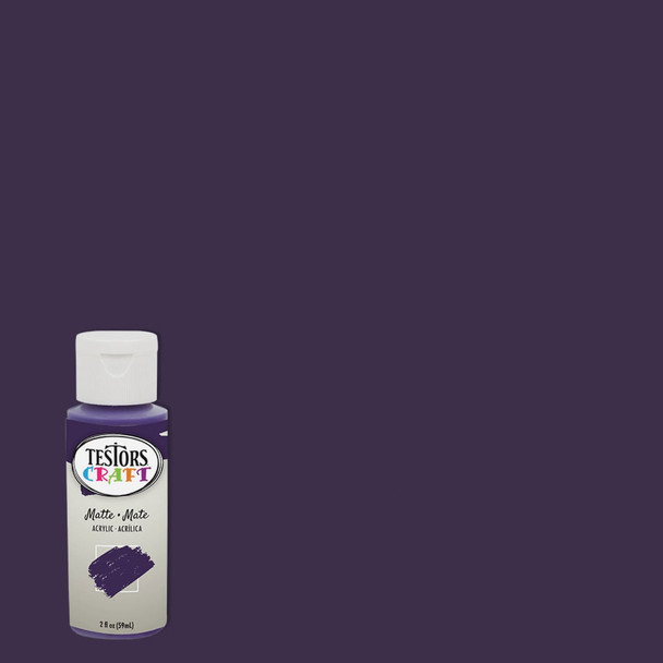 Testors 2 Oz. Acrylic Matte Craft Paint, Plum 297461