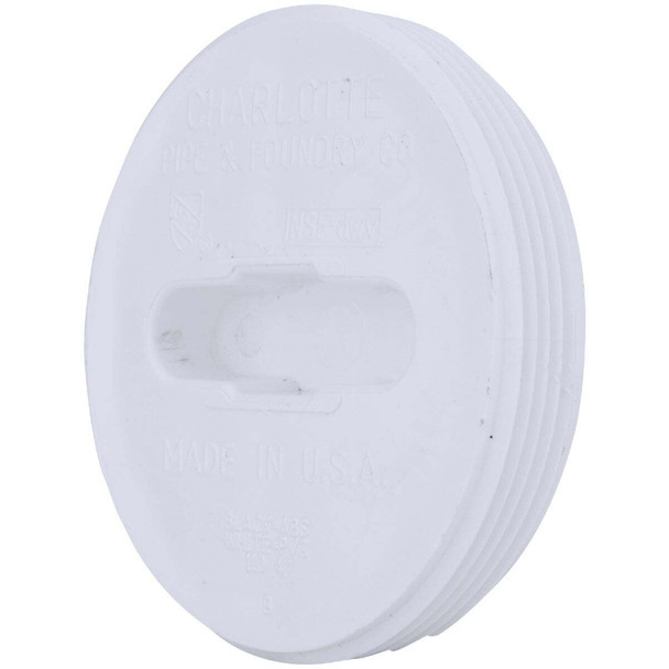 Charlotte Pipe 4 In. Schedule 40 DWV Toe-Saver PVC Floor Plug PVC 00110  1000HA