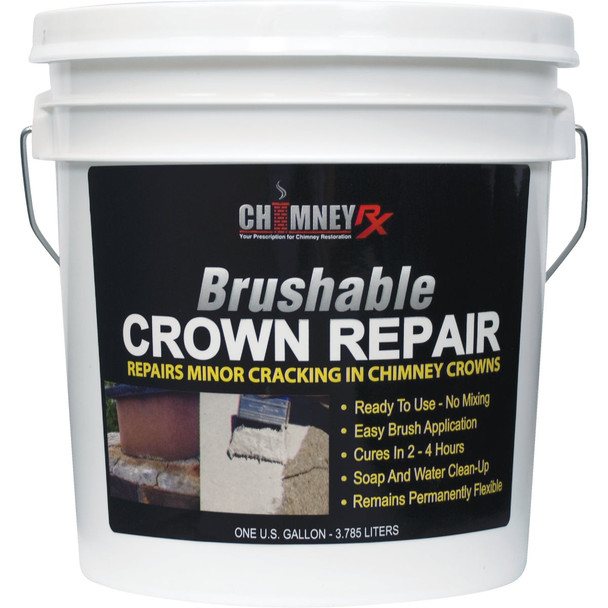 Chimney RX 1 Gal. Brushable Crown Repair Elastomeric Sealant, Light Gray 300014