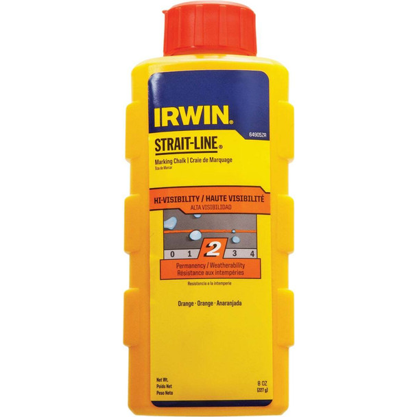 Irwin STRAIT-LINE 8 Oz. Orange Hi-Visibility Chalk Line Chalk 64905ZR