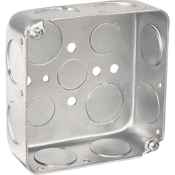 Southwire Screw-On 4 In. x 4 In. Drawn Steel Square Box 52151-3/4DR-UPC