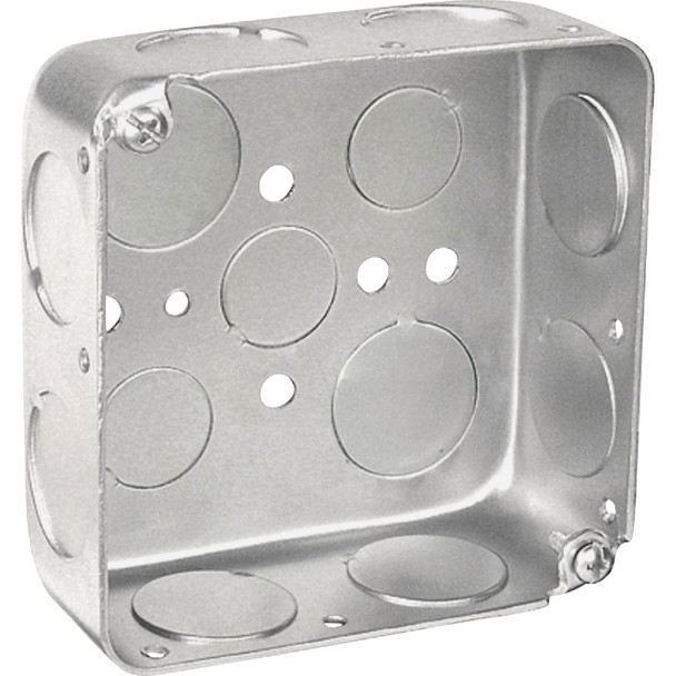 Southwire Screw-On 4 In. x 4 In. Drawn Steel Square Box 52151-3/4DR-UPC