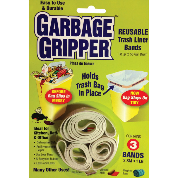 Garbage Gripper Garbage Bag Holder Band (3-Pack) GG-3 PACK