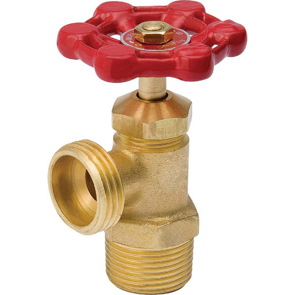 ProLine 1/2 In. MIP x 3/4 In. MHT  Brass Lead-Free Boiler Drain 102-003NL