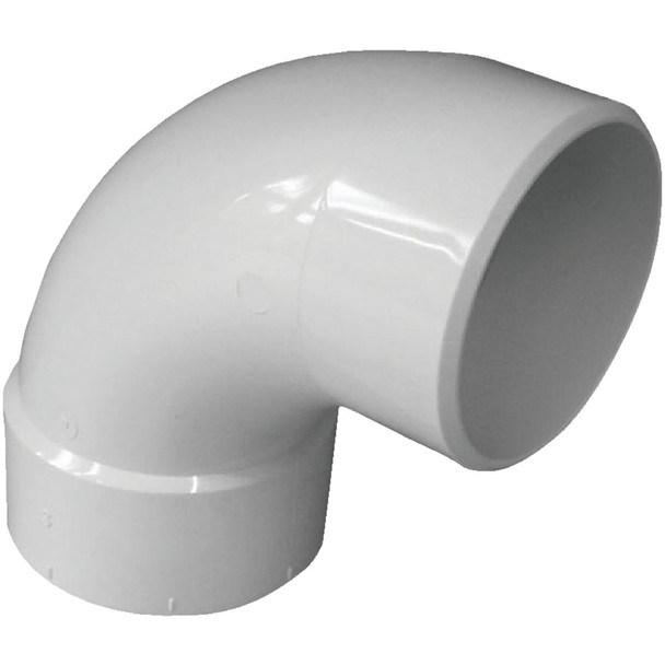 IPEX 3 In. SDR 35 90 Deg. PVC Sewer and Drain Street Elbow (1/4 Bend) 414173BC