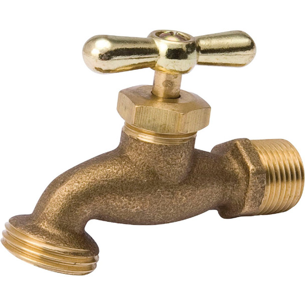 ProLine 1/2 In. MIP X 3/4 In. Male Hose Thread Low Lead Hose Bibb 103-003NL