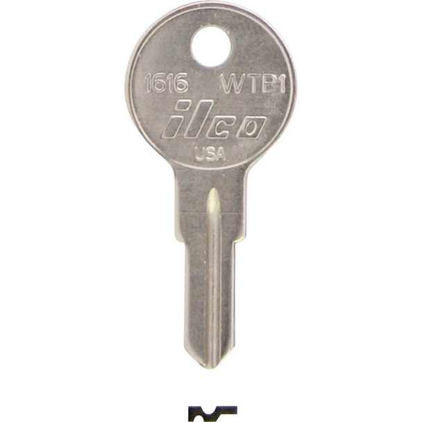 ILCO Wright Nickel Plated Storm Door Key, WTP1 / 1616 (10-Pack) IAL00000312