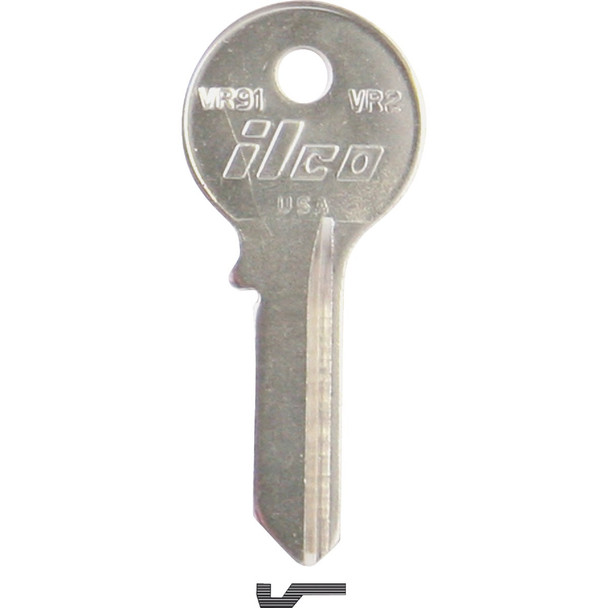 ILCO Viro Nickel Plated Padlock Key VR2 / VR91 (10-Pack) IAL34550002