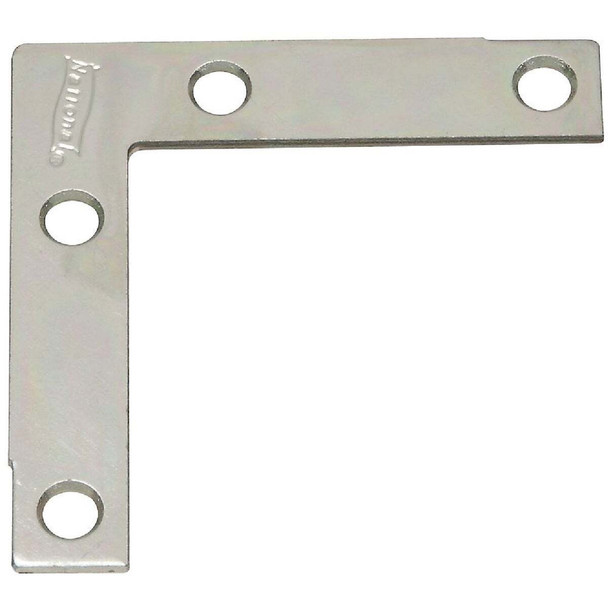 National Hardware 2-1/2 In. x 1/2 In. Zinc Flat Corner Iron (4-Count) N113-928