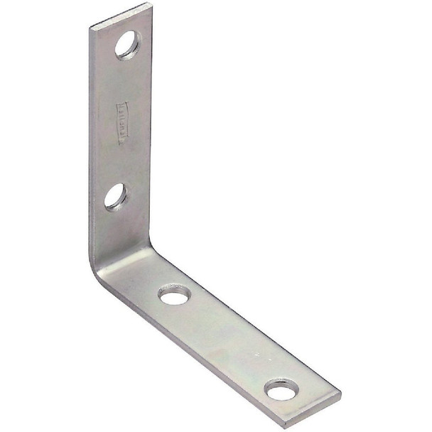 National Hardware 3 In. x 3/4 In. Zinc Steel Corner Brace (4-Count) N113-456