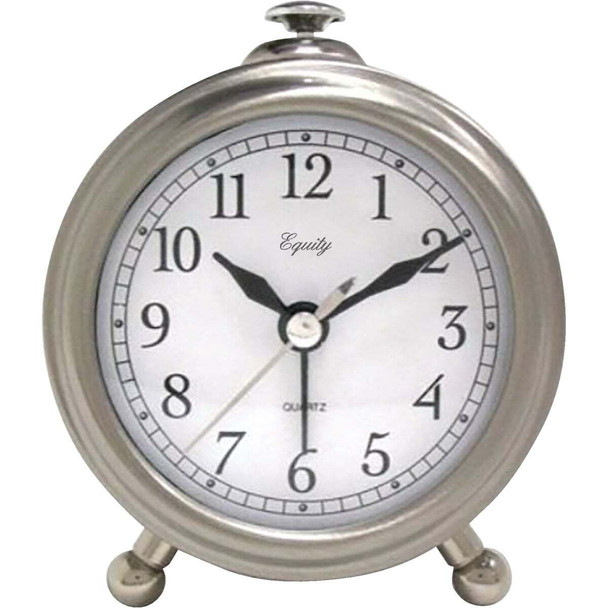 La Crosse Technology Equity Brushed Metal Battery Operated Alarm Clock 25655