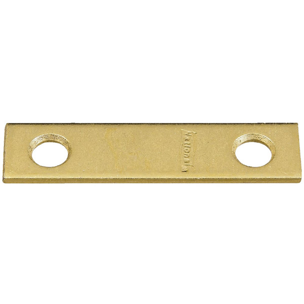 National Hardware 2 In. x 1/2 In. Brass Steel Mending Brace (4-Count) N190-892