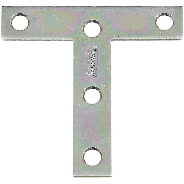 National Hardware 3 In. x 3 In. Zinc T-Plate N266-429 Pack of 20