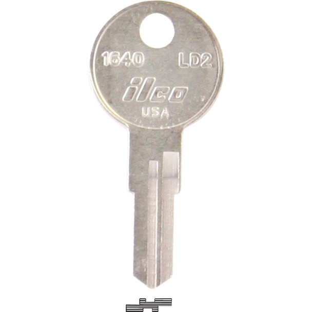 ILCO Larson Nickel Plated Storm Door Key, LD2 / 1640 (10-Pack) IAL00000622