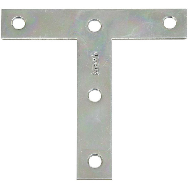 National Hardware 4 In. x 4 In. Zinc T-Plate N266-445 Pack of 20